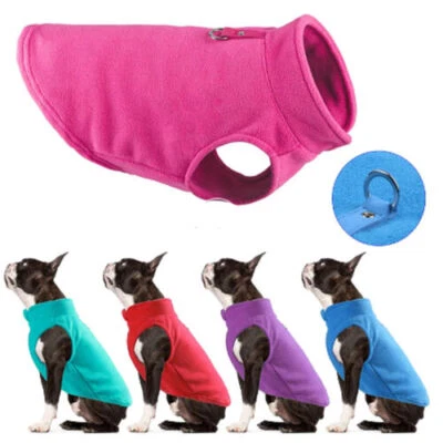 Dog Cat Fleece Clothes Vest Warm Winter Chihuahua Coats Jacket Pet  - Image 1 of 4