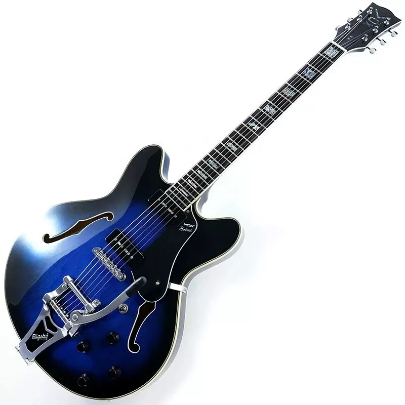 VOX Bobcat V90 with Bigsby Sapphire Blue Soap Bar Type PU2 Guitar with Hard Case