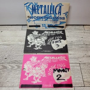 Lot of 3 Metallica 1998-2000 Backstage Passes Local Tour Crew Working  - Picture 1 of 5