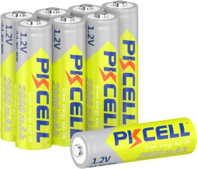 8Pcs AA Rechargeable Ni-MH Batteries 2800mAh 1.2v For Garden Solar Light Lamp US - Image 1 of 4