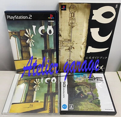 USED Sony PS2 ICO+Official Guide Book+Soundtrack CD+DS NinoKuni 4 Set Japanese - Image 1 of 4