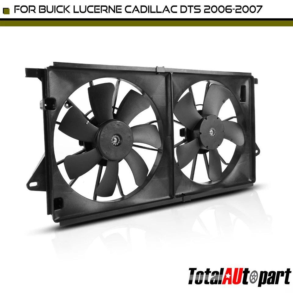 Conjunto de ventilador de radiador doble con cubierta para Buick Lucerne 2006-2007 Cadillac DTS Foto 1 de 4
