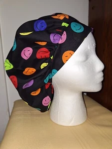 Be Happy Faces Bouffant Medical Scrub Surgical Hat SIZE S,M,L - Picture 1 of 2