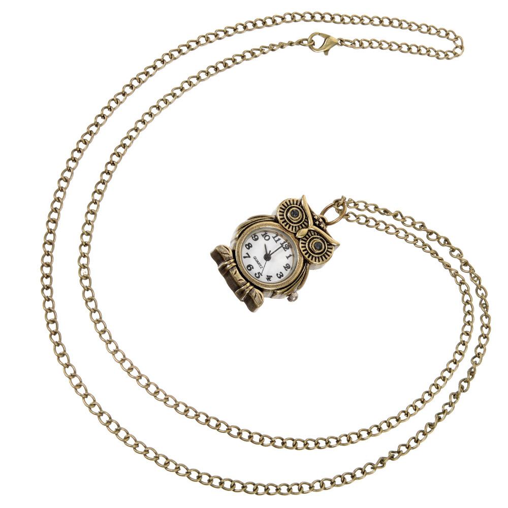 Eule Taschenuhr Anhänger | Flip Open Schlüsselbund Mit Kreativem Design