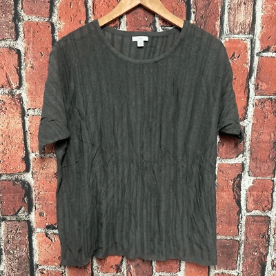 Blusa para mujer J. Jill tejida mezcla de lino verde mediana Foto 1 de 3