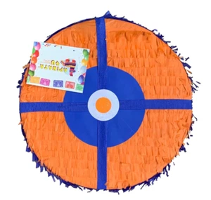 Bullseye Pinata Orange & Blue Color 16" Dart Gun Theme Party Bullseye Birthday P - Picture 1 of 1