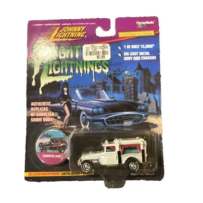 Johnny Lightning Frightning Lightning Vampire Van белый как новый на картонке VHTF серия 3 1997 - Изображение 1 из 3