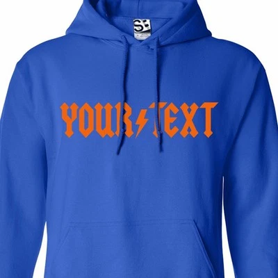 Custom AC/DC Parody HOODIE | Personalized Rock Band ACDC Logo Hooded Sweatshirt - Image 1 of 3