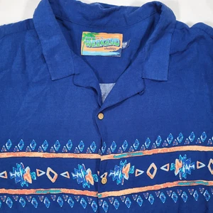 Chubbies Camicia Uomo XXL Blu Azteca Manica Corta Saluti dal Weekend - Foto 1 di 7