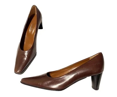 Zapatos para mujer Brooks Brothers Jil Rocco marrón de tacón 37/US6,5 NUEVOS SIN CAJA hechos a mano en Italia Foto 1 de 4
