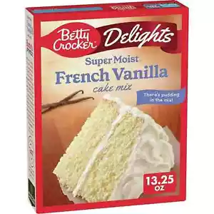 Betty Crocker Delights Super Moist French Vanilla Flavored Cake Mix ,13.25 oz - Picture 1 of 9