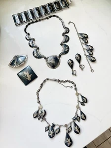Vintage Siam sterling silver jewelry 8 Pieces - Picture 1 of 9