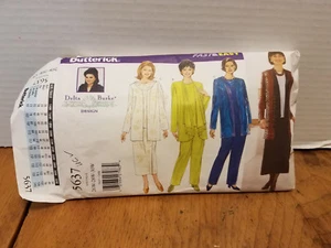 Vintage Butterick Women's Pattern #5637 26W 28W 30W DRESS jacket uncut D. Burke - Picture 1 of 2