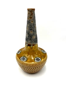 Jarrón único estilo MCM cerámica artística lava esmalte texturizado 9 1/2" de alto - Imagen 1 de 11