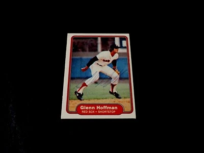 Glenn Hoffman Autographed 1982 Fleer Baseball Card #296 Boston Red Sox '80s Auto - Image 1 of 2