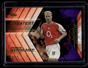 2015 Topps Premier Gold Greatest Goal Purple /50 Dennis Bergkamp Arsenal - Bild 1 von 2