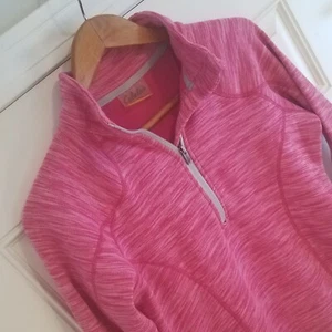 Cabelas Pullover Sweatshirt Womens Large Fleece 1/4 Zip Mock Neck Pink  H-21 - Picture 1 of 10