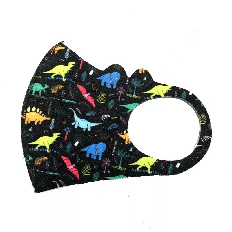 Children Kids Dinosaur Face Mask Mouth Protection Cover Washable Reusable Unisex - Image 1 of 1