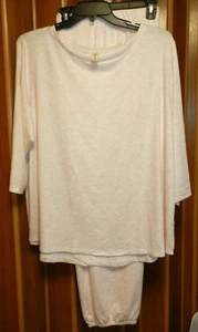 Women's HUE Pajama Set Size 3X super soft 3/4 Sleeve Pink SO SOFT new (nn24) - Picture 1 of 4