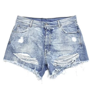 Ben Taverniti Unravel Project Denim Shorts Button Fly Blue Women's Size W28 NEW - Bild 1 von 9