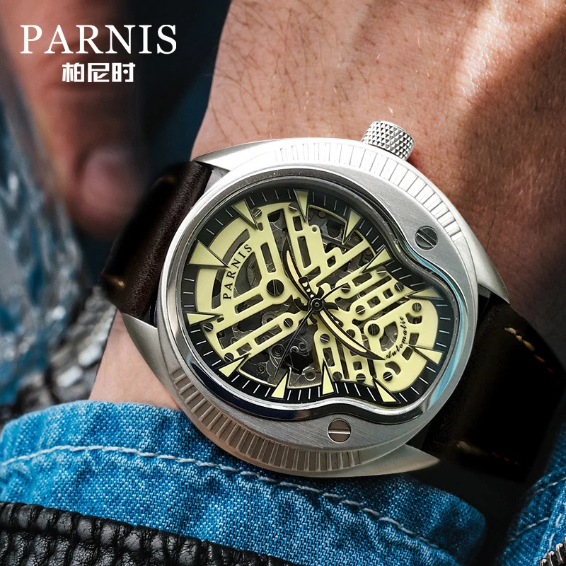 43mm Parnis Miyota Automatic Men's Casual Watch Sapphire Glass 5ATM Waterproof - Image 1 of 4