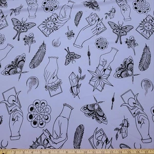 Tela Crepe de Chine Rich Lavender Mist Guijarro - Mystical Magical Spiritual - Imagen 1 de 10