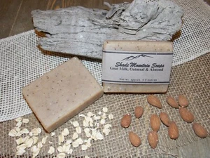 Goat Milk Soap Homemade / Handmade Moisturizing - 4 oz bar - Oatmeal & Almond - Picture 1 of 8
