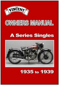 VINCENT Workshop Owners Manual Series A Comet Meteor Special 1936 1937 1938 1939 - Picture 1 of 1