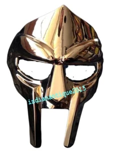 Medieval Armor Brass Mask Helmet Armor Knight Crusader Halloween Gift - Picture 1 of 2