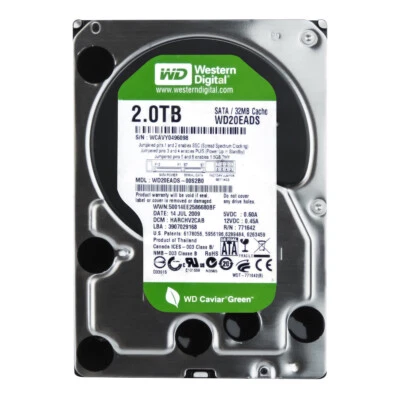 WD Caviar Green Hard Drive WD20EADS 2TB 5.4K 32MB SATA II 3.5'' - Image 1 of 3
