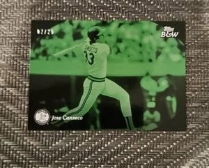 2023 Topps Black & White Jose Canseco 02/25 Night Vision Green Color Match - Picture 1 of 2