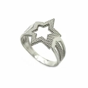 Star of David Ring, King Solomon Ring, Jewish Star, Sterling Silver Ring, Pinky  - Picture 1 of 8