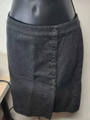 Ann Taylor Petites Mujer Falda 100% Lana Forro 0P Foto 1 de 4