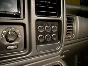 Silverado Sierra Switch Panel 6 White LED Switches NBS 1999-2007 GMC Chevrolet - Foto 1 di 5