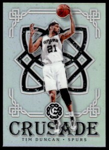 2016  Panini Excalibur Tim Duncan   Crusade Silver  Prizm