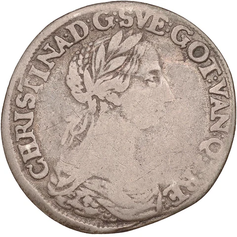 1650 1 mark Sweden Coin Queen Christina Silver (MO3658-) Cover