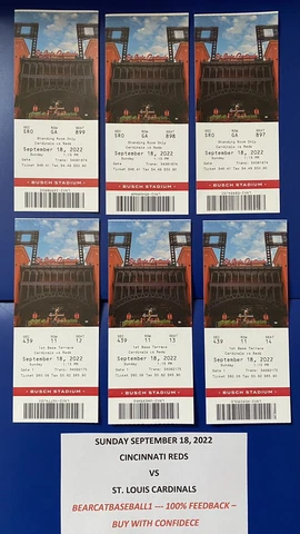 ST. LOUIS CARDINALS TICKET STUB 9-18-22 VS CINCINNATI REDS PUJOLS BOBBLEHEAD DAY Cover