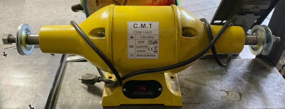 C.M.T  8'' Long Shafts 1HP 3450 RPM 800 Watt Benchtop Buffer/Polisher/Grinder - Image 1 of 1