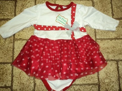 Cherokee Girl's "My First Christmas" One Piece Dress. Sz. 3 Mos. Cute! - Image 1 of 3
