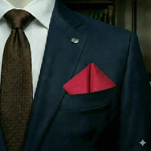 Nwot 9" X 9" Satin Pocket Square, Pink, Phantom Geometric/Polkadot - Picture 1 of 6