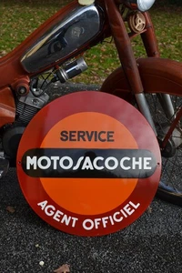 Plaque émaillée MOTOSACOCHE fabricant Suisse moto emailschilder - Picture 1 of 5