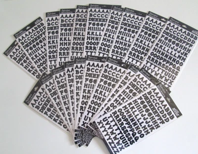 20 NIP New Packages of Random ALPHABET STICKERS by STICKO Brand #50 - Image 1 of 3