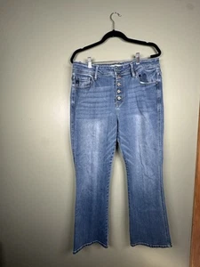 Jean KanCan Bootcut tiro alto botón mosca talla grande para mujer talla 18 (36x29) - Imagen 1 de 9