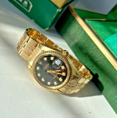 ROLEX 14k Gold OysterDate #1503 Added diamond and 14K band - Image 1 of 4