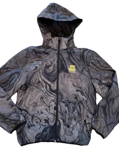Giacca a vento H&M Marble Tie Dye Epic Vibes cappuccio staccabile giovane 12/14 - Foto 1 di 8