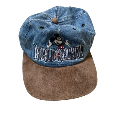 De colección Mickey Mouse Reunión Mundial 25 Aniversario Denim Sombrero Goofys Hat Co Foto 1 de 4