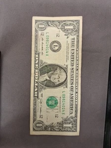 RARE $1 One Fancy Dollar Bill X-Note X Note 2009 L Block Group X RARE L09814014X - Picture 1 of 9