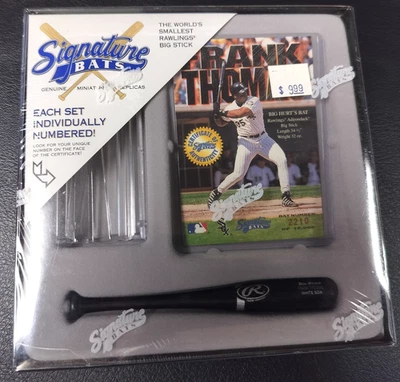 Signature Bats 1997 - Frank Thomas réplica miniatura Rawlings White Sox/15000 Foto 1 de 4