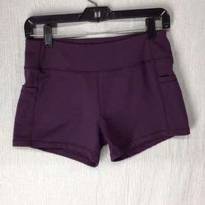 Born Primitive Women’s Medium Rise And Grind Booty Shorts Gym Activewear Plumb - Picture 1 of 4