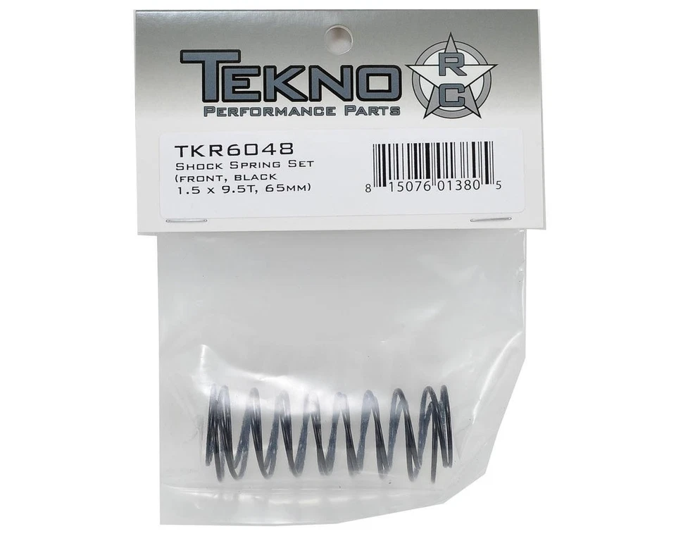 TKR6048 Tekno RC 65mm Front Shock Spring Set (Black) (1.5 x 9.5T) WALL - Image 1 of 1
